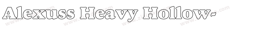 Alexuss Heavy Hollow字体转换